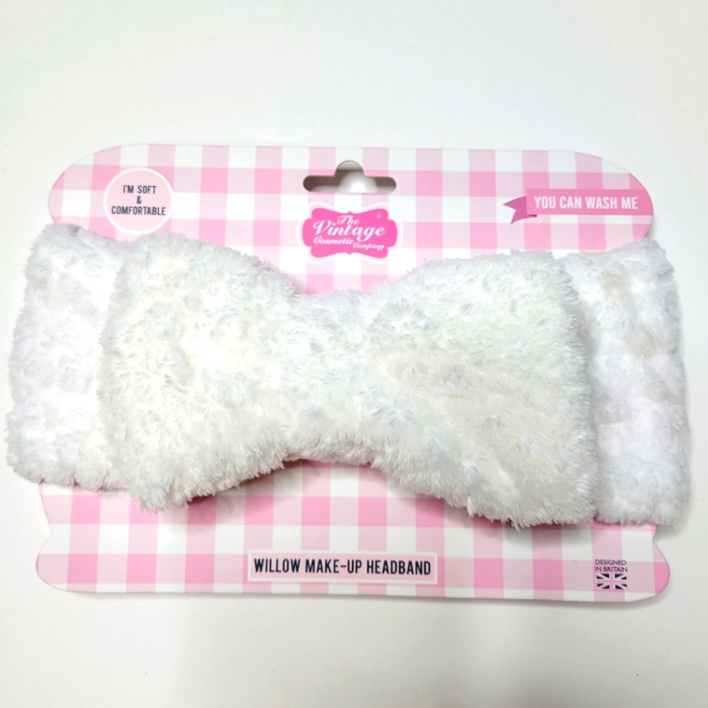 NWT THE VINTAGE COSMETIC COMPANY White Willow Make-Up Headband
